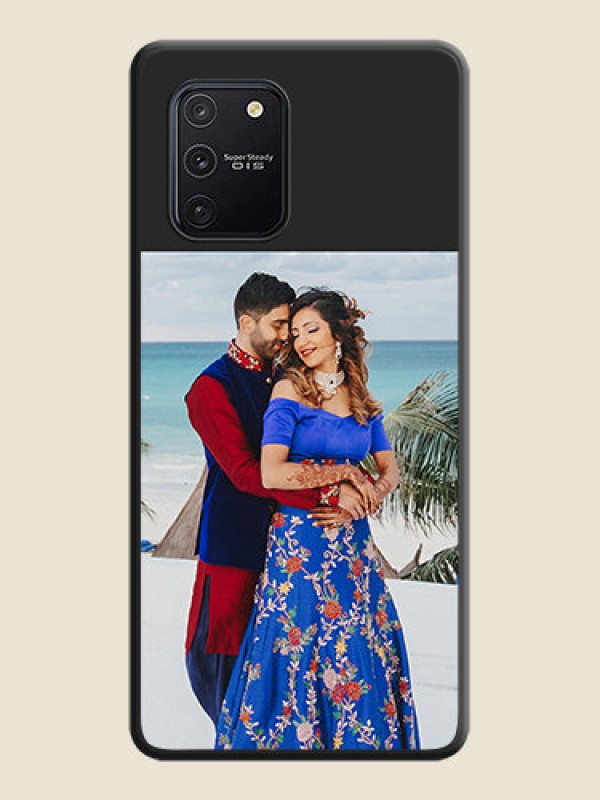 Custom Image Upload With Space Black Color On Custom Soft Matte Mobile Back Cover - Samsung Galaxy S10 Lite