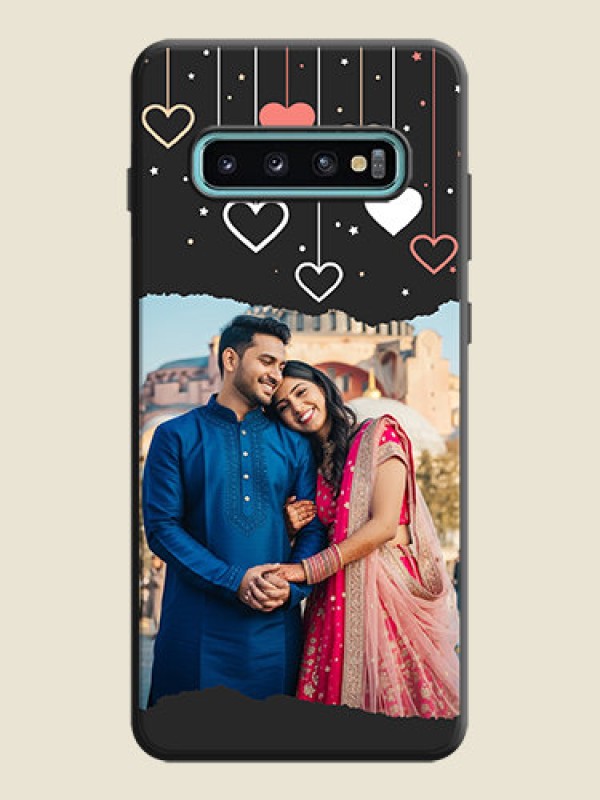 Custom Love Hangings with Splash Wave Picture on Space Black Custom Soft Matte Phone Back Cover - Galaxy S10 Plus
