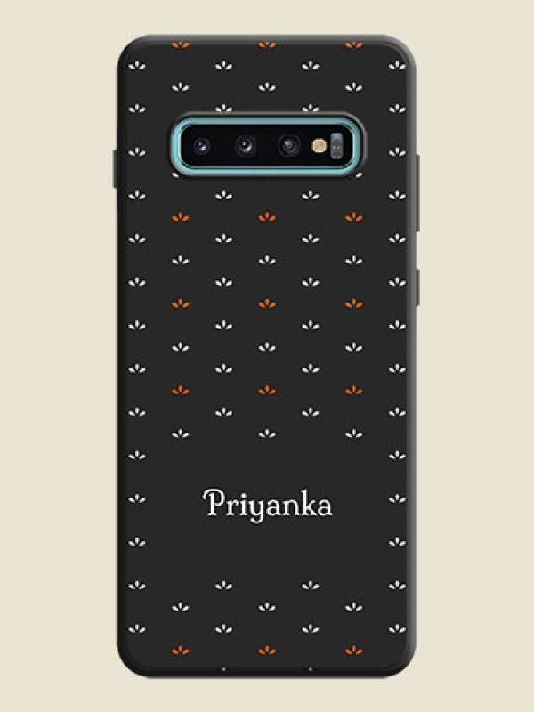 Custom Simple Pattern With Custom Text On Space Black Personalized Soft Matte Phone Covers -Samsung Galaxy S10 Plus