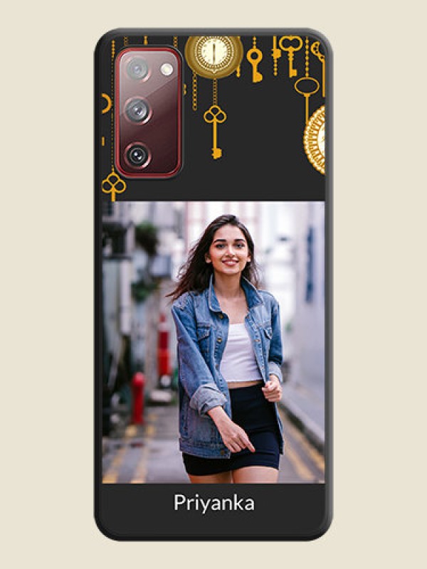 Custom Decorative Design with Text on Space Black Custom Soft Matte Back Cover - Galaxy S20 FE 5G