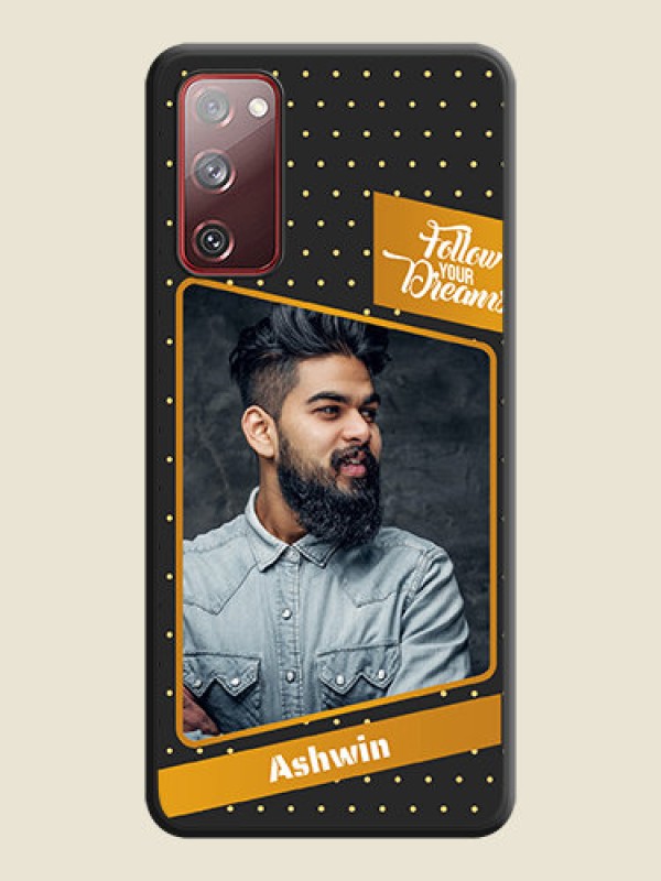 Custom Follow Your Dreams with White Dots on Space Black Custom Soft Matte Phone Cases - Galaxy S20 FE 5G