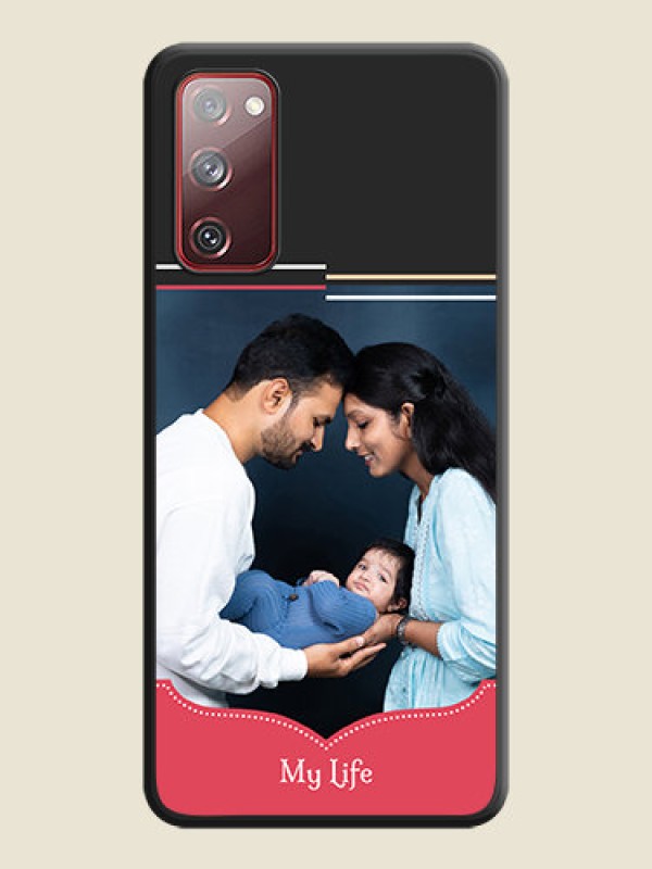 Custom Classic Plain Design with Name on Photo on Space Black Soft Matte Phone Cover - Galaxy S20 FE