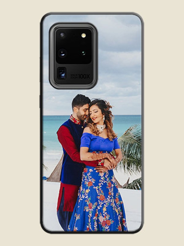 Custom Full Single Pic Upload On Space Black Personalized Soft Matte Phone Covers -Samsung Galaxy S20 Ultra