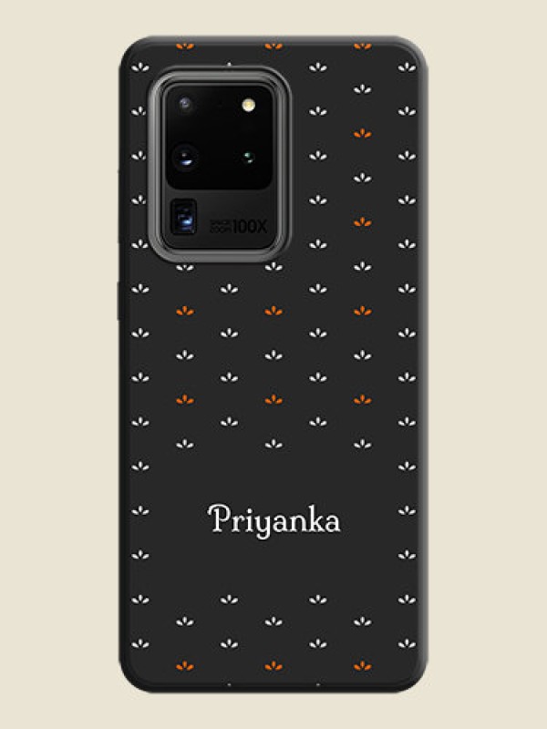 Custom Simple Pattern With Custom Text On Space Black Personalized Soft Matte Phone Covers -Samsung Galaxy S20 Ultra