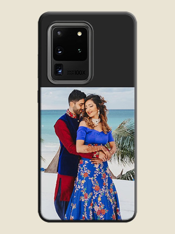 Custom Image Upload With Space Black Color On Custom Soft Matte Mobile Back Cover - Samsung Galaxy S20 Ultra