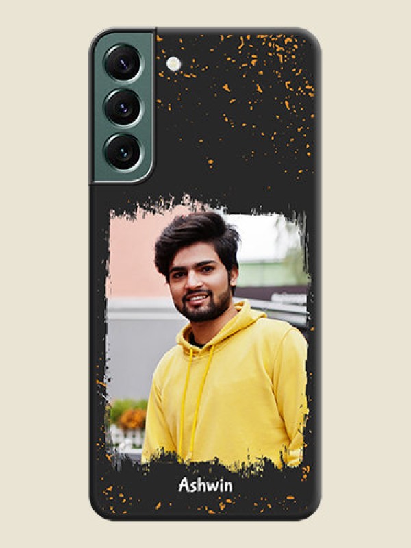Custom Spray Free Design on Photo on Space Black Soft Matte Phone Cover - Galaxy S22 Plus 5G