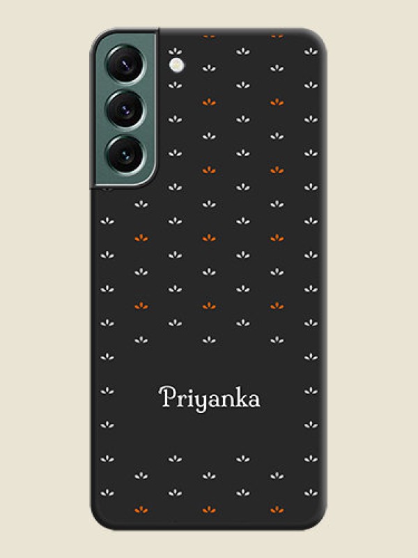 Custom Simple Pattern With Custom Text On Space Black Personalized Soft Matte Phone Covers -Samsung Galaxy S22 Plus 5G