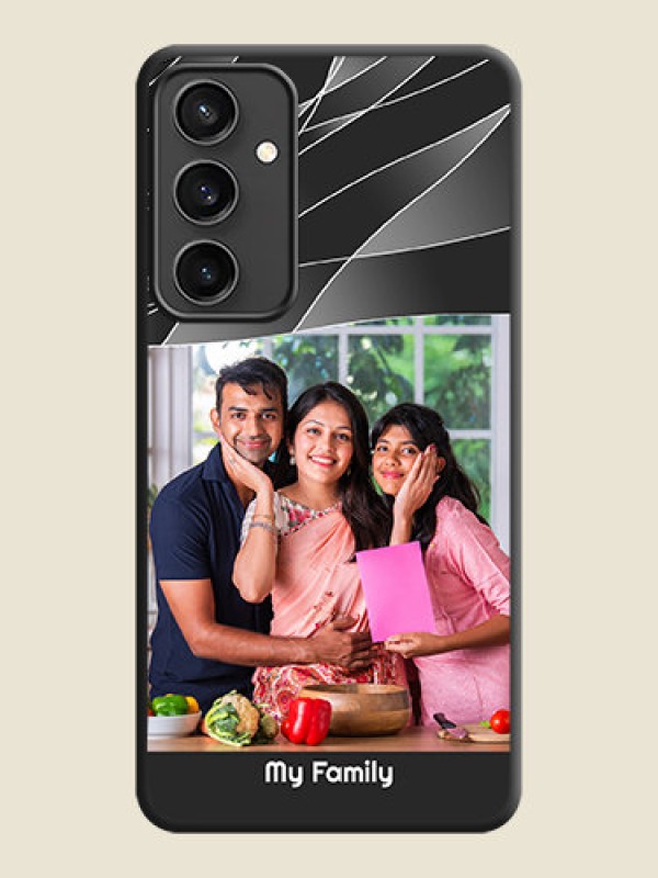 Custom Mixed Wave Lines - Photo on Space Black Soft Matte Mobile Cover - Galaxy S23 FE 5G
