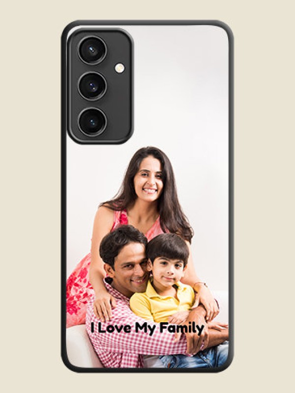 Custom Full Single Pic Upload With Text On Space Black Personalized Soft Matte Phone Covers - Galaxy S23 FE 5G
