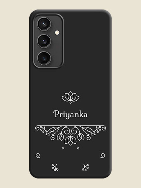 Custom Lotus Garden Custom Text On Space Black Personalized Soft Matte Phone Covers - Galaxy S23 FE 5G