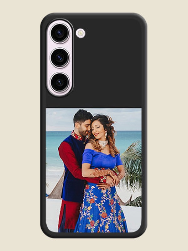 Custom Image Upload With Space Black Color On Custom Soft Matte Mobile Back Cover - Samsung Galaxy S23 Plus 5G