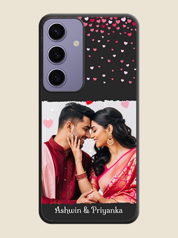Custom Fall in Love with Your Partner - Photo on Space Black Soft Matte Phone Cover - Galaxy S24 5G