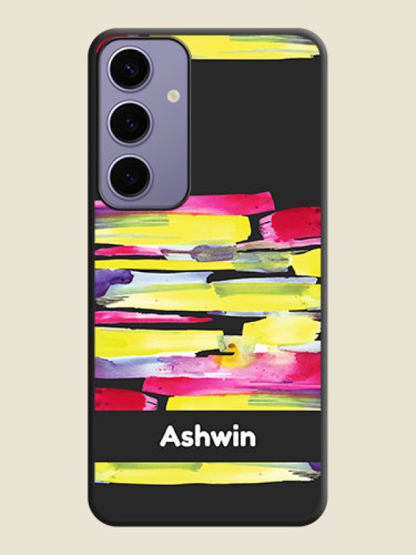 Custom Brush Coloured on Space Black Personalized Soft Matte Phone Covers - Galaxy S24 Plus 5G