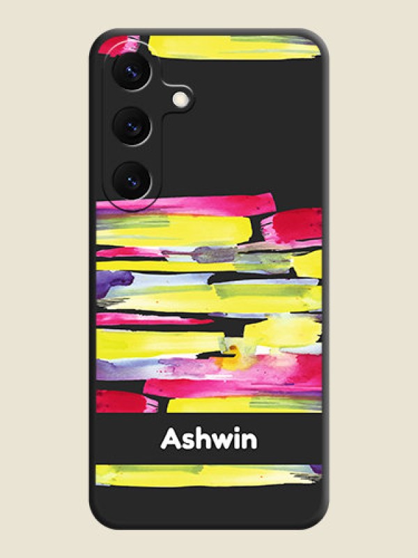 Custom Brush Coloured On Space Black Custom Soft Matte Mobile Back Cover - Galaxy S25 5G