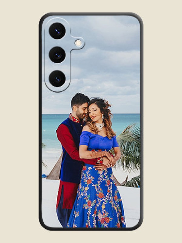 Custom Full Single Pic Upload On Space Black Custom Soft Matte Mobile Back Cover - Galaxy S25 5G