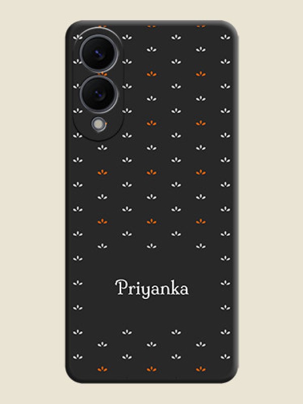 Custom Simple Pattern With Custom Text On Space Black Custom Soft Matte Mobile Back Cover - Samsung Galaxy S25 Edge 5G