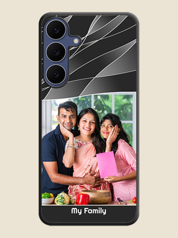 Custom Mixed Wave Lines on Photo On Space Black Custom Soft Matte Mobile Back Cover - Samsung Galaxy S25 FE 5G