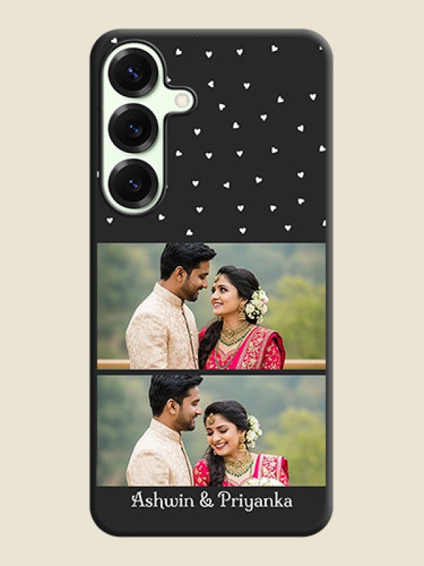 Custom Miniature Love Symbols with Name On Space Black Custom Soft Matte Mobile Back Cover - Galaxy S25 Plus 5G