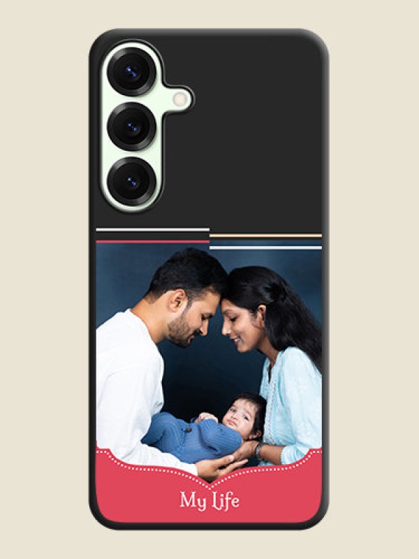 Custom Classic Plain Design with Name On Space Black Custom Soft Matte Mobile Back Cover - Galaxy S25 Plus 5G
