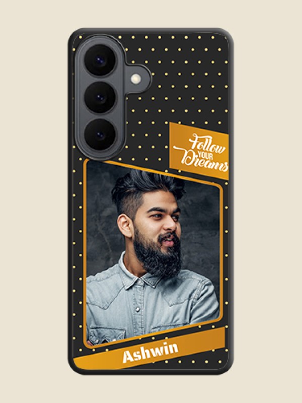 Custom Follow Your Dreams with White Dots On Space Black Custom Soft Matte Mobile Back Cover - Samsung Galaxy S26 5G