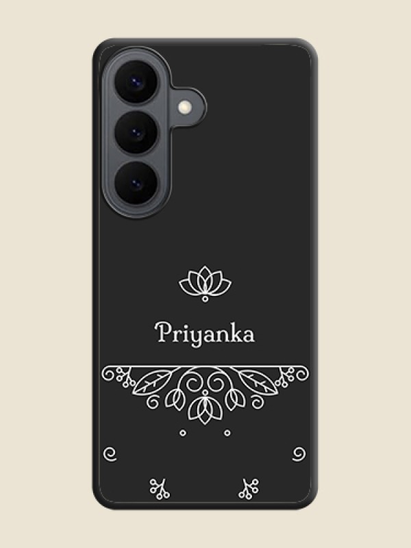 Custom Lotus Garden Custom Text On Space Black Custom Soft Matte Mobile Back Cover - Samsung Galaxy S26 5G