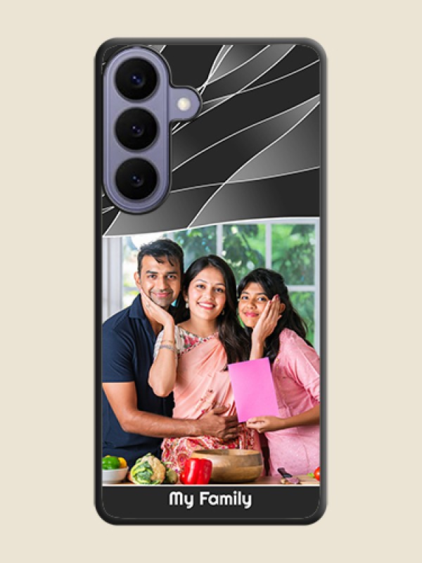 Custom Mixed Wave Lines on Photo On Space Black Custom Soft Matte Mobile Back Cover - Samsung Galaxy S26 Plus 5G