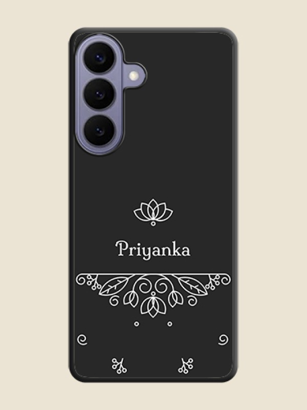 Custom Lotus Garden Custom Text On Space Black Custom Soft Matte Mobile Back Cover - Samsung Galaxy S26 Plus 5G