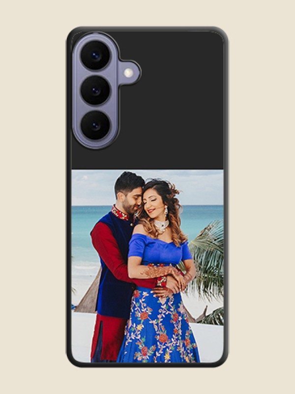 Custom Image Upload With Space Black Color On Custom Soft Matte Mobile Back Cover - Samsung Galaxy S26 Plus 5G
