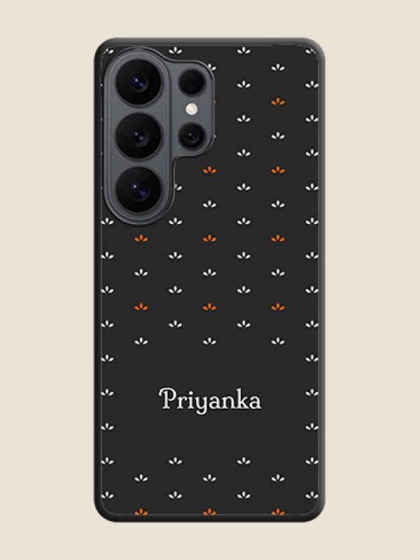 Custom Simple Pattern With Custom Text On Space Black Custom Soft Matte Mobile Back Cover - Samsung Galaxy S26 Ultra 5G