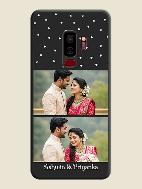 Custom Miniature Love Symbols with Name on Space Black Custom Soft Matte Back Cover - Galaxy S9 Plus