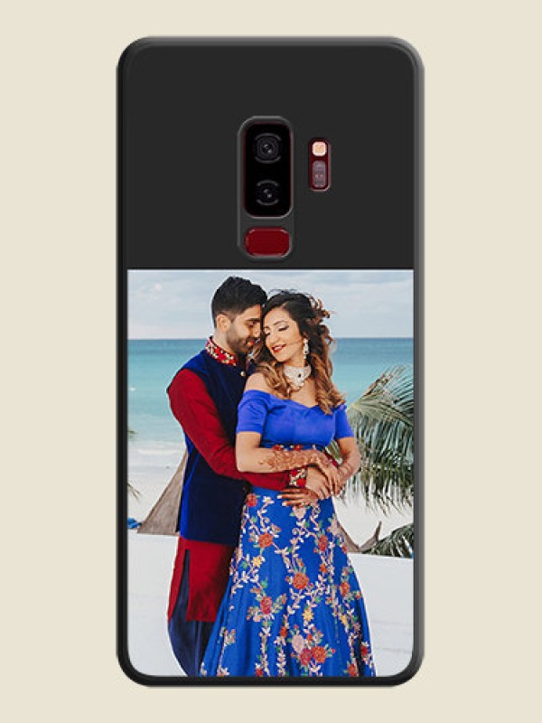 Custom Image Upload With Space Black Color On Custom Soft Matte Mobile Back Cover - Samsung Galaxy S9 Plus