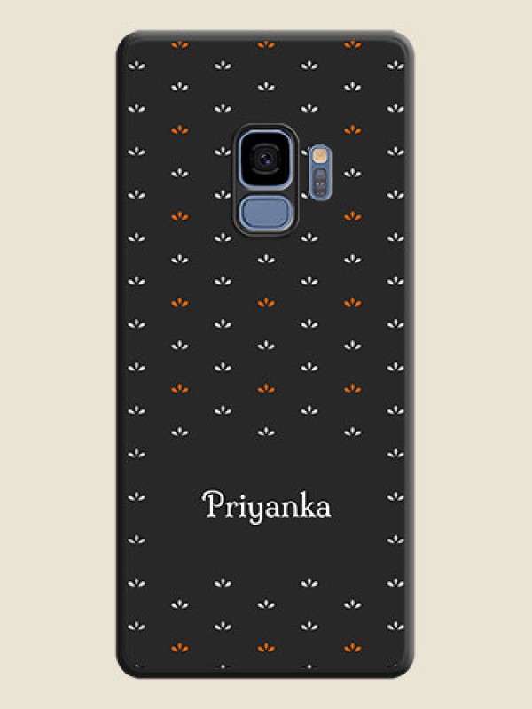 Custom Simple Pattern With Custom Text On Space Black Personalized Soft Matte Phone Covers -Samsung Galaxy S9