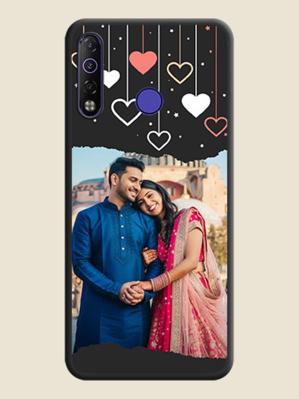 Custom Love Hangings with Splash Wave Picture on Space Black Custom Soft Matte Phone Back Cover - Tecno Camon 12 Air