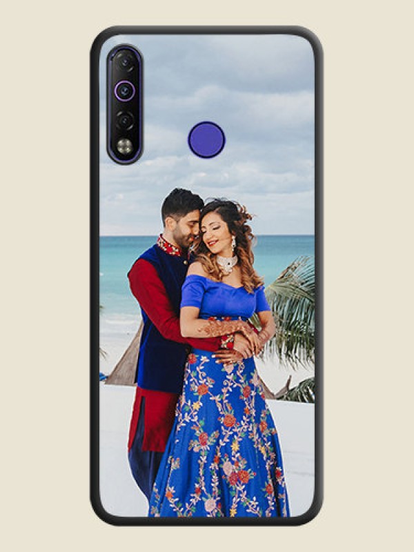 Custom Full Single Pic Upload On Space Black Personalized Soft Matte Phone Covers -Tecno Camon 12 Air