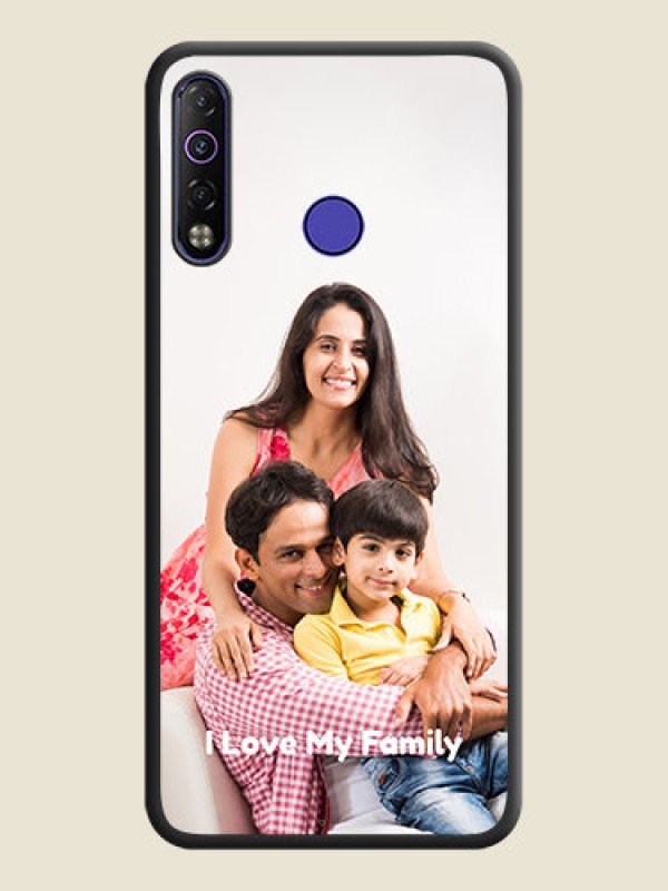 Custom Full Single Pic Upload With Text On Space Black Personalized Soft Matte Phone Covers -Tecno Camon 12 Air