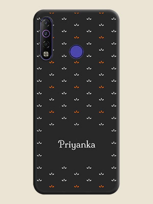 Custom Simple Pattern With Custom Text On Space Black Personalized Soft Matte Phone Covers -Tecno Camon 12 Air