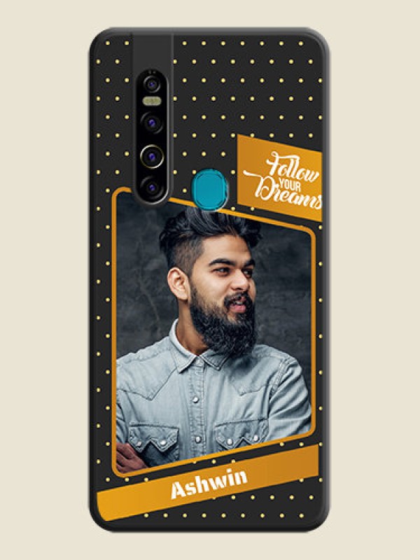 Custom Follow Your Dreams with White Dots on Space Black Custom Soft Matte Phone Cases - Tecno Camon 15 Pro