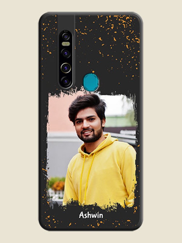 Custom Spray Free Design on Photo on Space Black Soft Matte Phone Cover - Tecno Camon 15 Pro