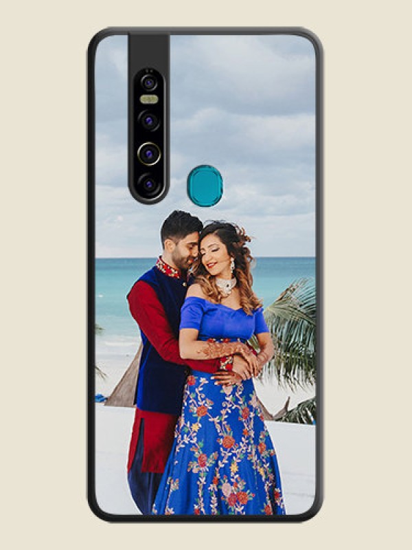 Custom Full Single Pic Upload On Space Black Personalized Soft Matte Phone Covers -Tecno Camon 15 Pro