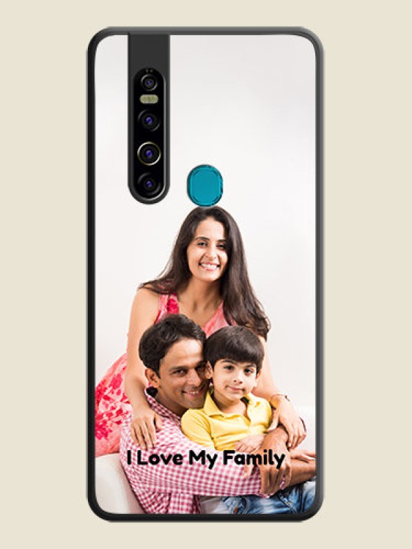 Custom Full Single Pic Upload With Text On Space Black Personalized Soft Matte Phone Covers -Tecno Camon 15 Pro