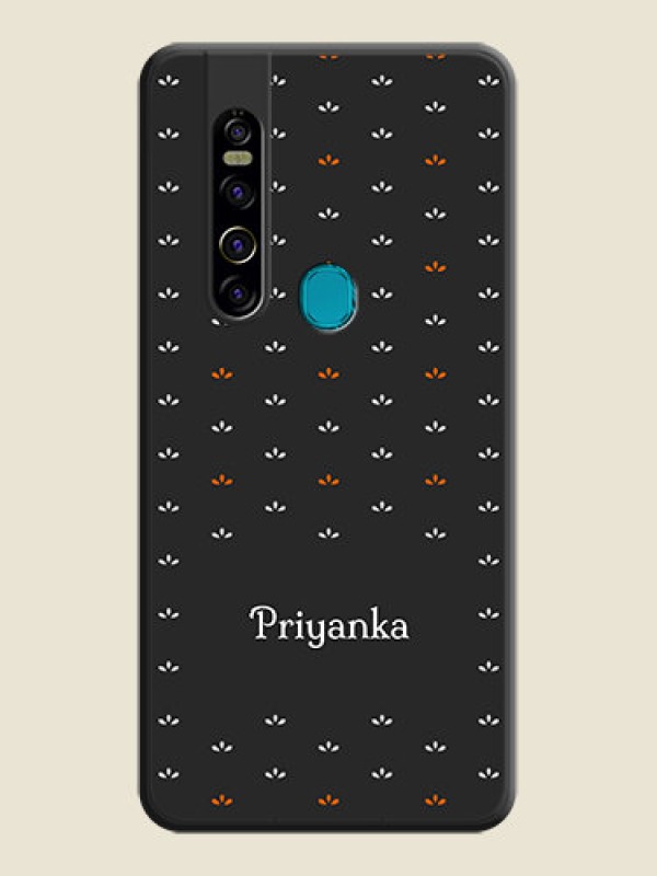 Custom Simple Pattern With Custom Text On Space Black Personalized Soft Matte Phone Covers -Tecno Camon 15 Pro