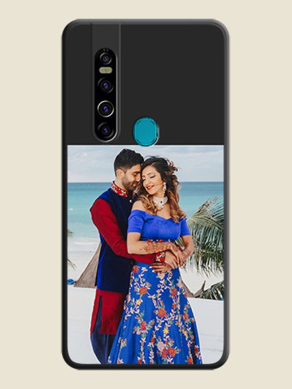 Custom Image Upload With Space Black Color On Custom Soft Matte Mobile Back Cover - Tecno Camon 15 Pro