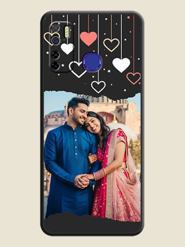 Custom Love Hangings with Splash Wave Picture on Space Black Custom Soft Matte Phone Back Cover - Tecno Camon 15