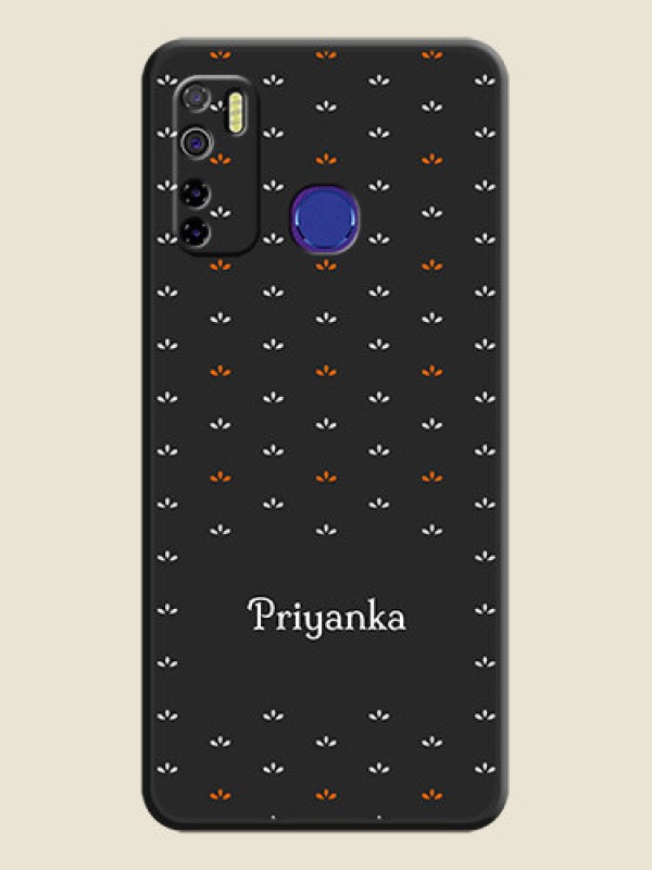 Custom Simple Pattern With Custom Text On Space Black Personalized Soft Matte Phone Covers -Tecno Camon 15