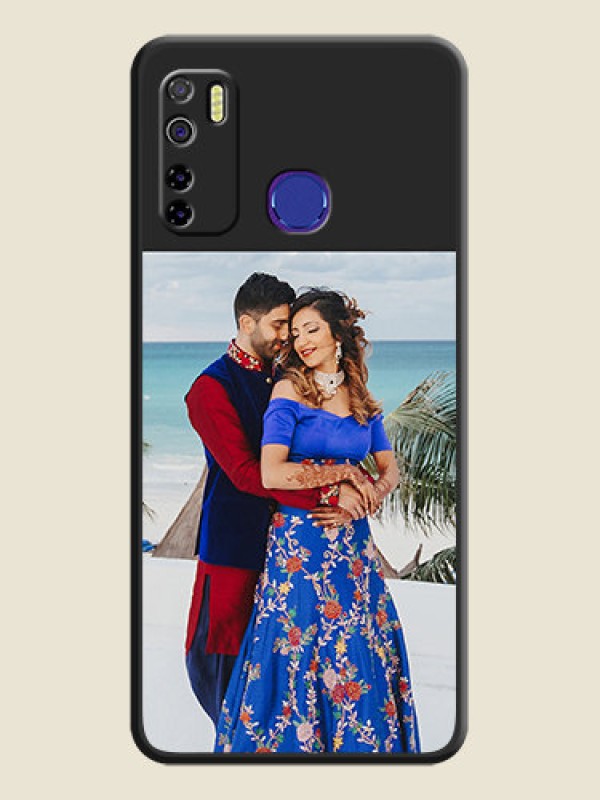 Custom Image Upload With Space Black Color On Custom Soft Matte Mobile Back Cover - Tecno Camon 15