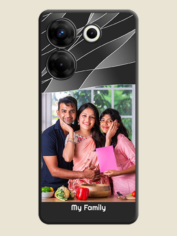 Custom Mixed Wave Lines - Photo on Space Black Soft Matte Mobile Cover - Tecno Camon 20 Pro