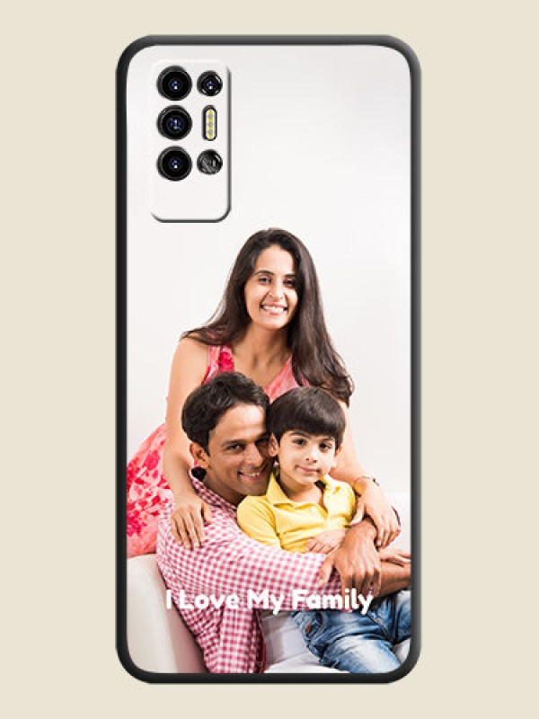 Custom Full Single Pic Upload With Text On Space Black Personalized Soft Matte Phone Covers -Tecno Pova 2