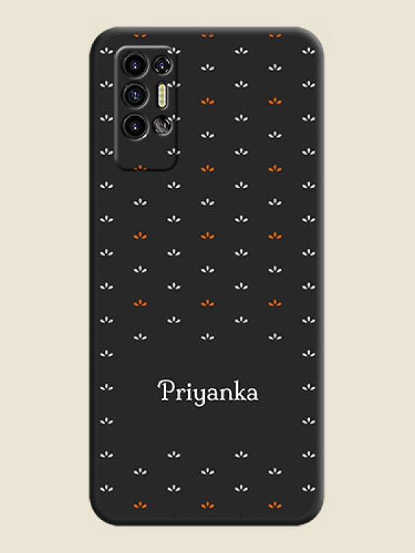 Custom Simple Pattern With Custom Text On Space Black Personalized Soft Matte Phone Covers -Tecno Pova 2