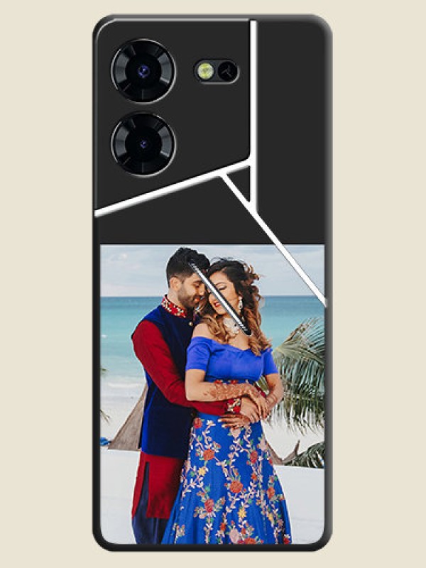 Custom Image Upload With Space Black Color On Custom Soft Matte Mobile Back Cover - Tecno Pova 5 Pro 5G