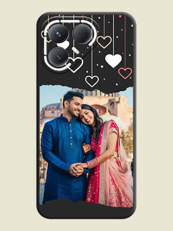 Custom Love Hangings with Splash Wave Picture On Space Black Custom Soft Matte Mobile Back Cover - Tecno Pova 7 Pro 5G